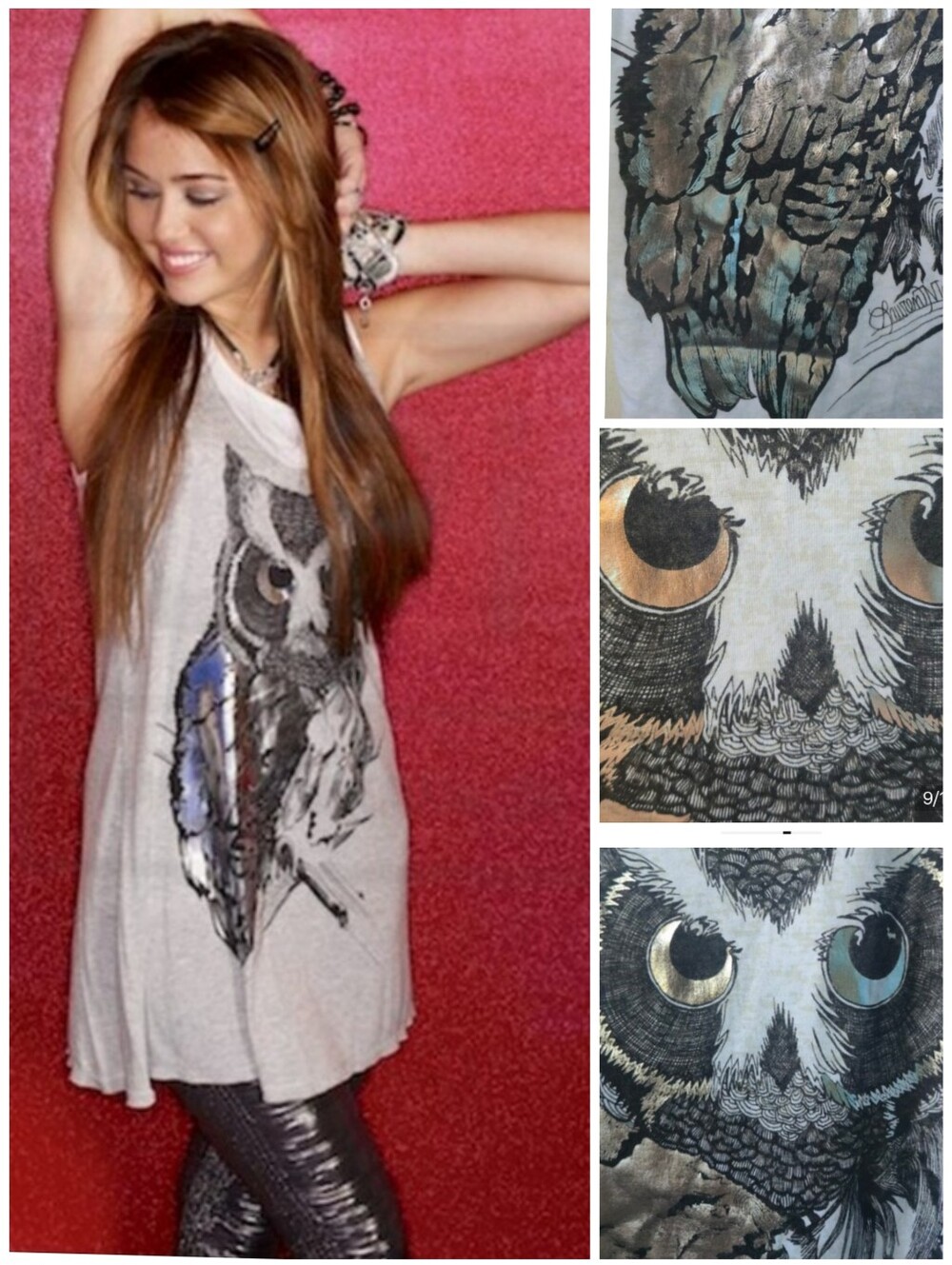 Lauren Moshi Owl Burn Out tank top